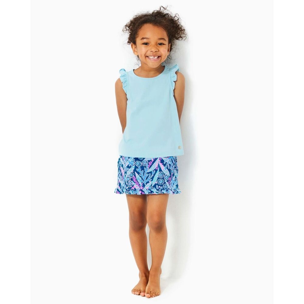 HARD TO FIND! Lilly Pulitzer UPF 50+ Luxletic Girls Mini Anika Skort - Barton Bl